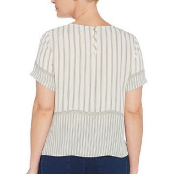 Vince Camuto Floral Lace Mix Print Blouse Top 2297 - Picture 2 of 2